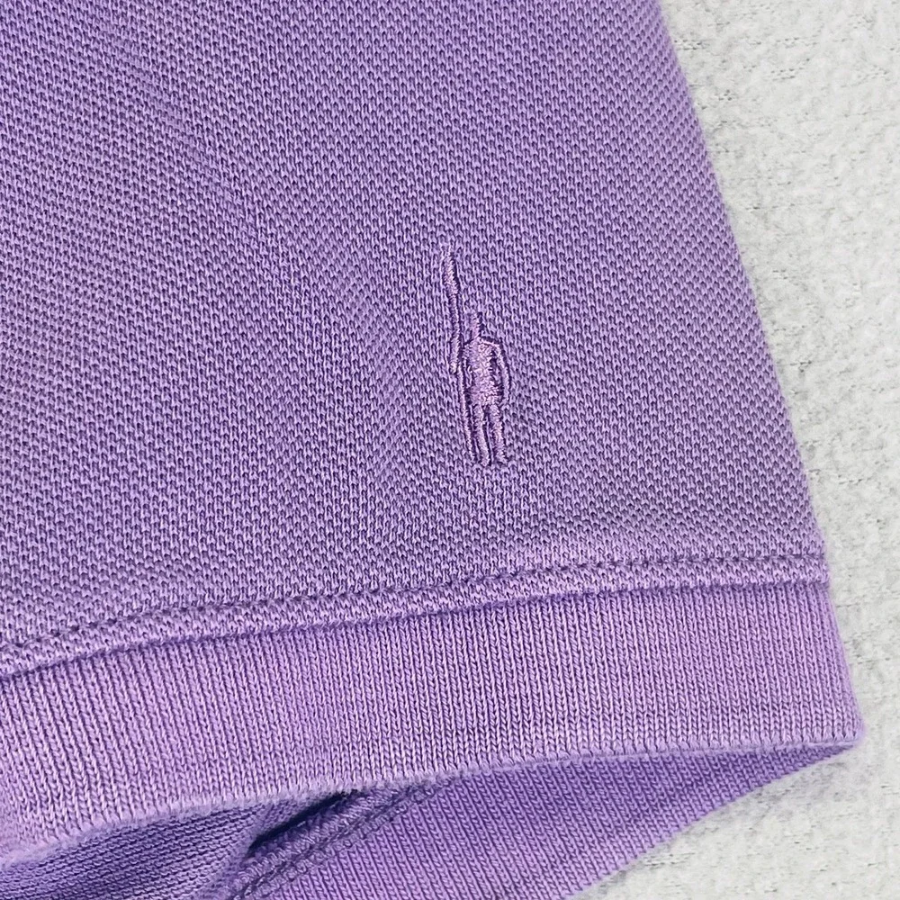 J Crew Oarsman Mens Classic Pique Polo Shirt Purple Large Tall BZ310
